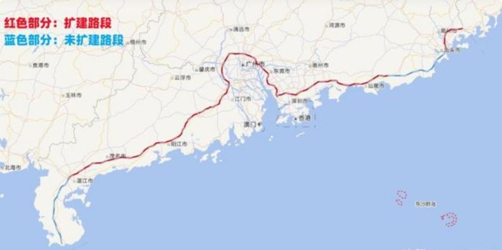 广东沈海高速公路（G15）改扩建工程的最新进展显示，该项目预计最快将于2024年
