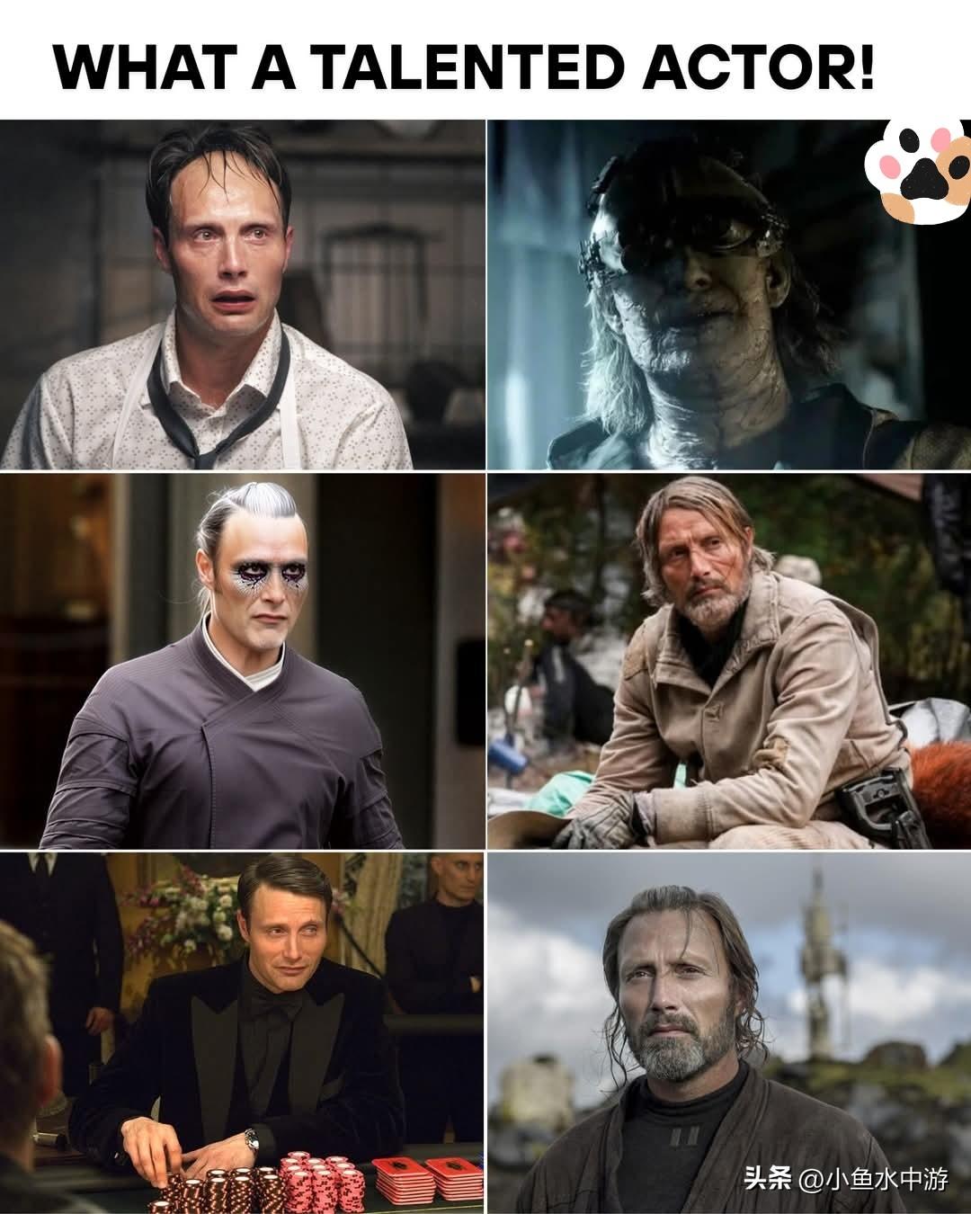 在成为好莱坞明星之前，麦斯·米科尔森其实是丹麦的职业体操运动员和舞者。
 
他接