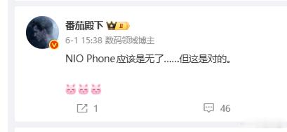 这可太对了，蔚来一开始就不该做手机亏了不少钱，好在悬崖勒马