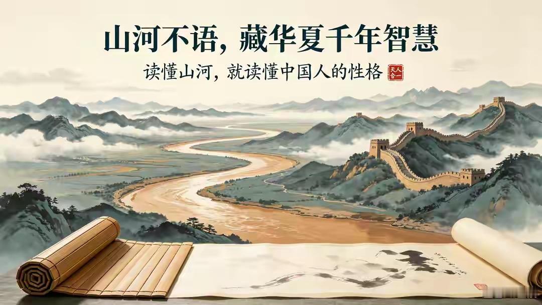 中国人真正的顶级智慧，从来不在书本里，而在沉默的山河中。
你看那奔涌千年的江河，