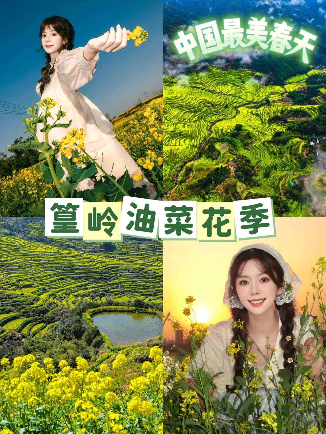 这个春天真美哭我！篁岭油菜花海游玩指南