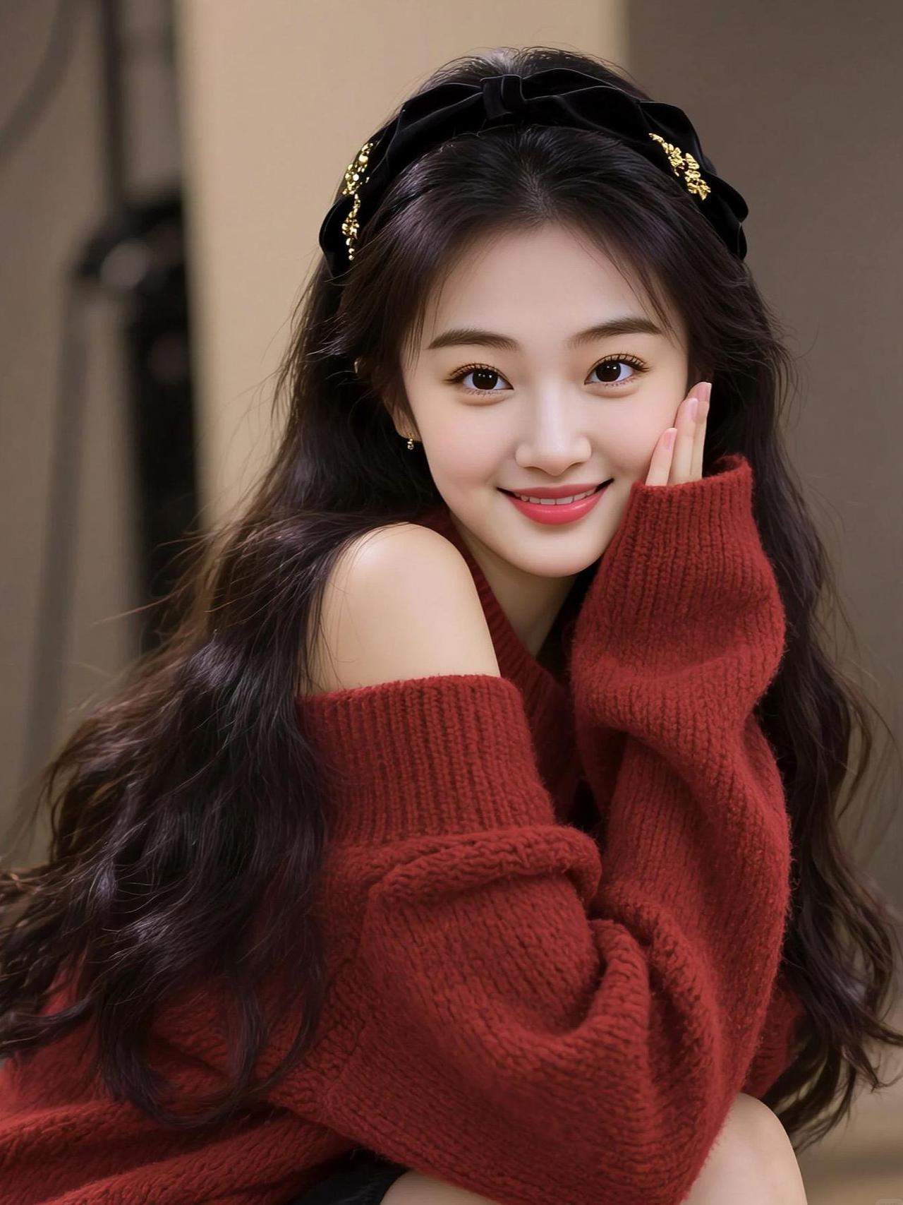 AI红衫生活照 抖音ai创作 颜值