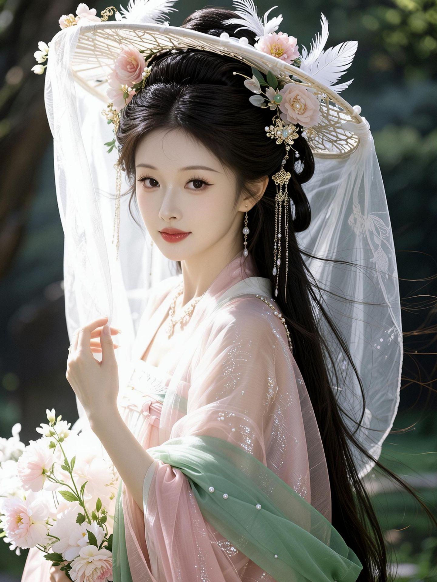 AI古风光影写真  花神装造 ai古风妆造 花神装造