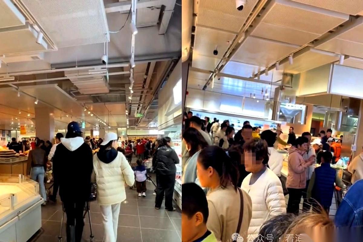 一个超市，愣是给滨州人逛出了过年赶大集的气势。
你敢信？晚上八点面包区直接清空，