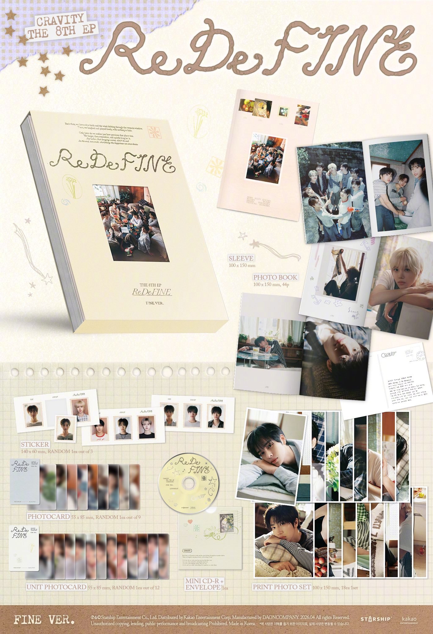 【Theqoo】CRAVITY THE 8TH EP 《ReDeFINE》配置预