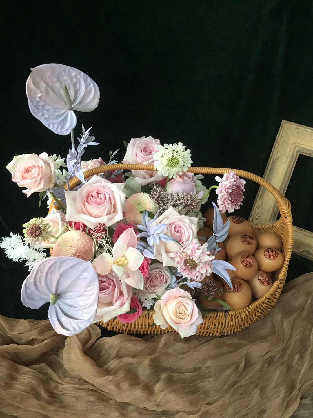 鸡蛋花篮