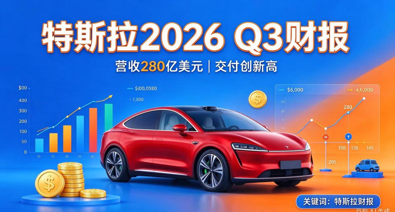 特斯拉财报出炉、NASA重启月球探水项目。1、特斯拉发布2026第三财季财报 特
