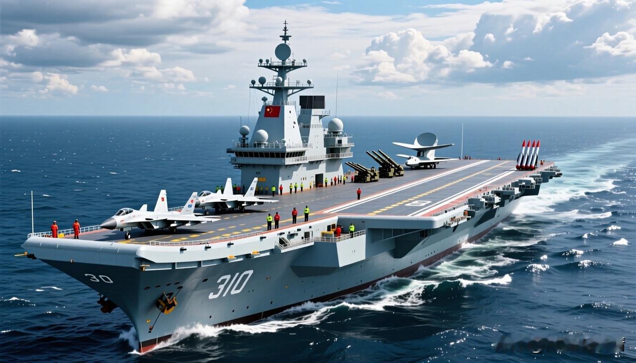 福建舰，这艘中国最新的航空母舰，被誉为“海上巨龙”的未来战场王者，正以其强大的战