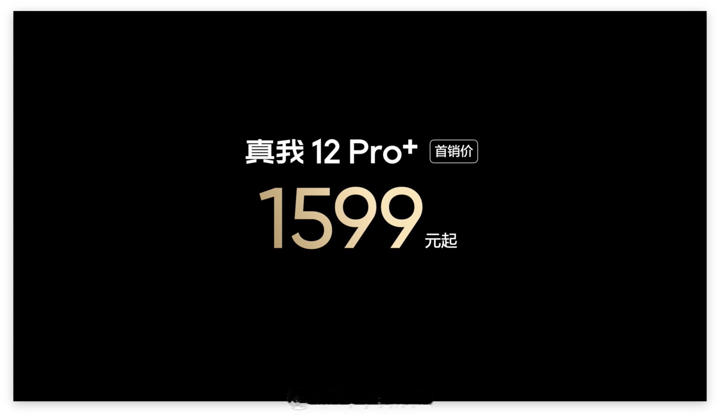 好久没见过这么硬核的价格了…realme 12 Pro+ 首销价 1599 元起