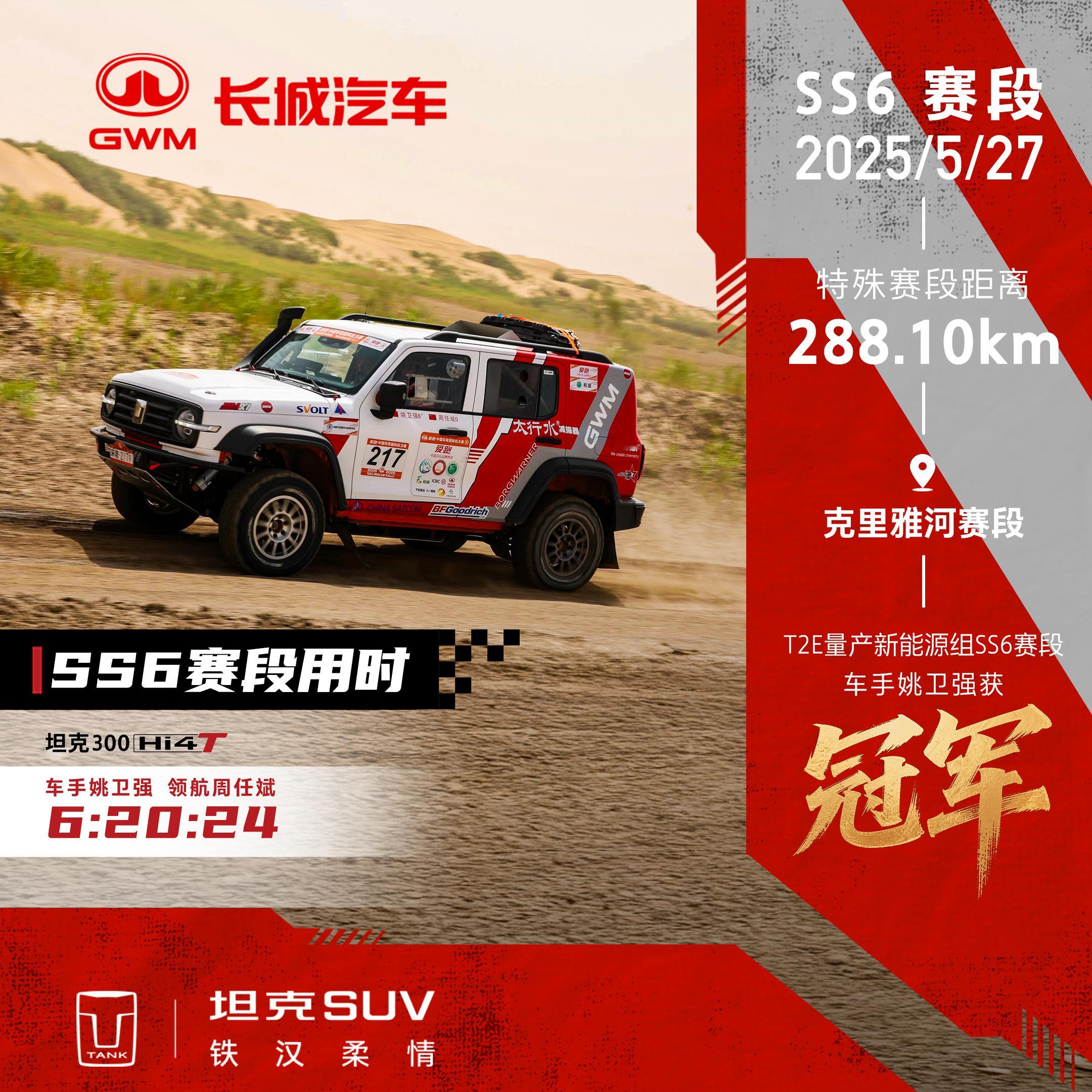 征途继续，突破不止！坦克车队坦克300 Hi4-T车手姚卫强与领航周任斌一路绝尘
