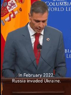 西班牙首相桑切斯想不通，不解的对西方世界发问：“2022年2月，俄罗斯入侵乌克兰