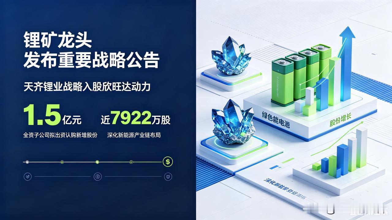 锂电格局巨变！天齐锂业1.5亿战略入股欣旺达动力，头部抱团时代来临
 
新能源锂