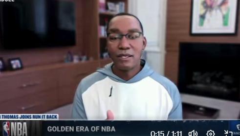 伊塞亚-托马斯曾经是早于乔丹时代的NBA球员，他1989年带领活塞队夺得过总冠军