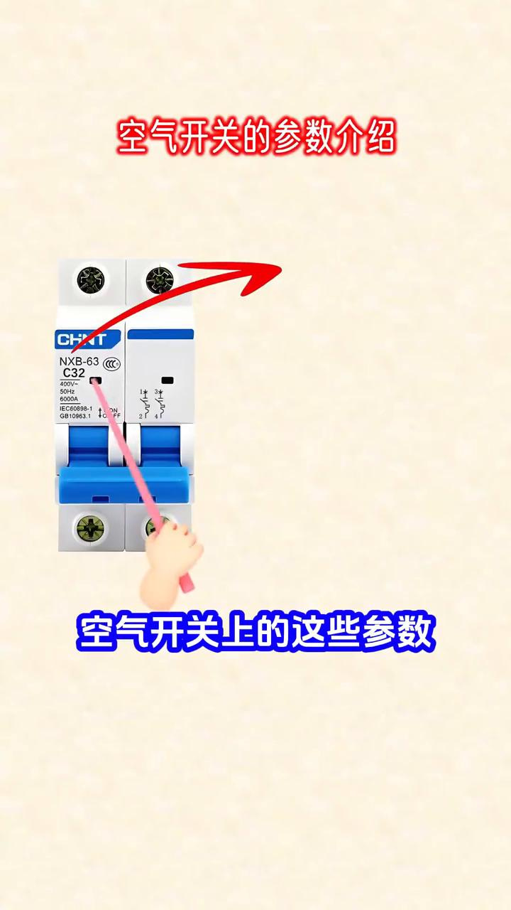 空气开关的参数介绍。
空气开关上的这些参数你都知道吗？一起来看一下。
·NXB是