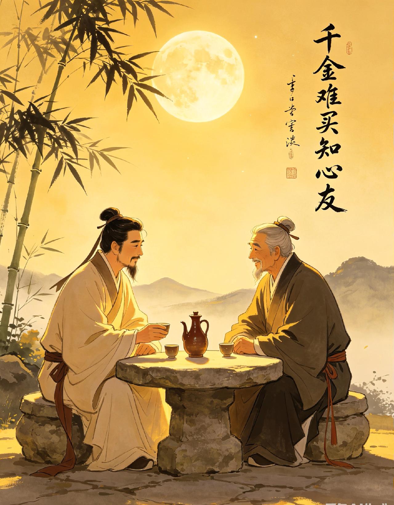 上联：有缘千里来相会；诚邀下联无缘对面不相逢，来个上联，千金难买知心友，请大家对