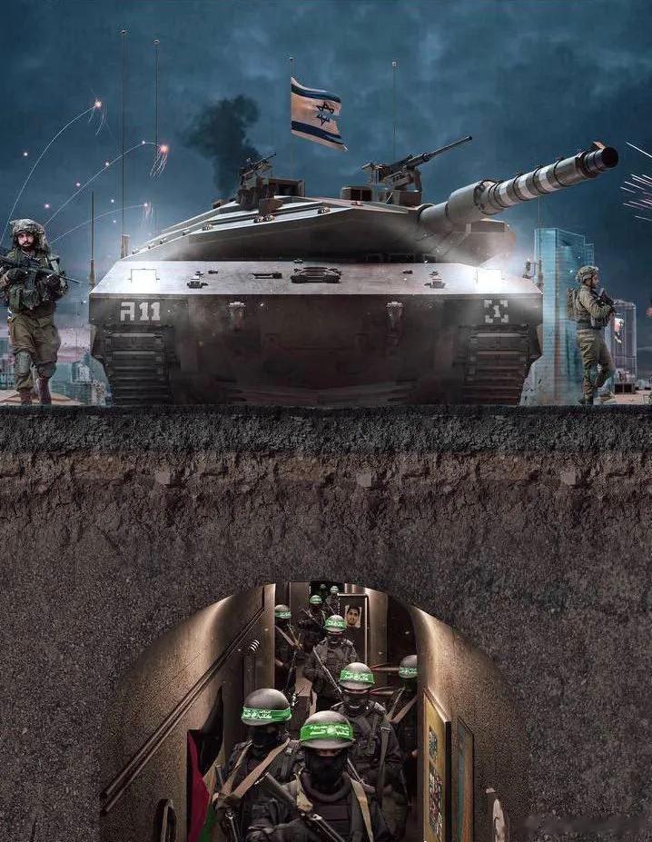 一旦以色列地面部队全面进攻加沙，将不得不陷入地道游击战！加沙城已经是一个巨大的瓦