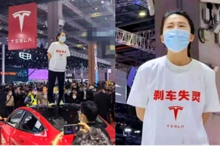 特斯拉车顶维权女车主被判诽谤我一直对网上各种，特斯拉又刹车失灵又突然加速的事故，