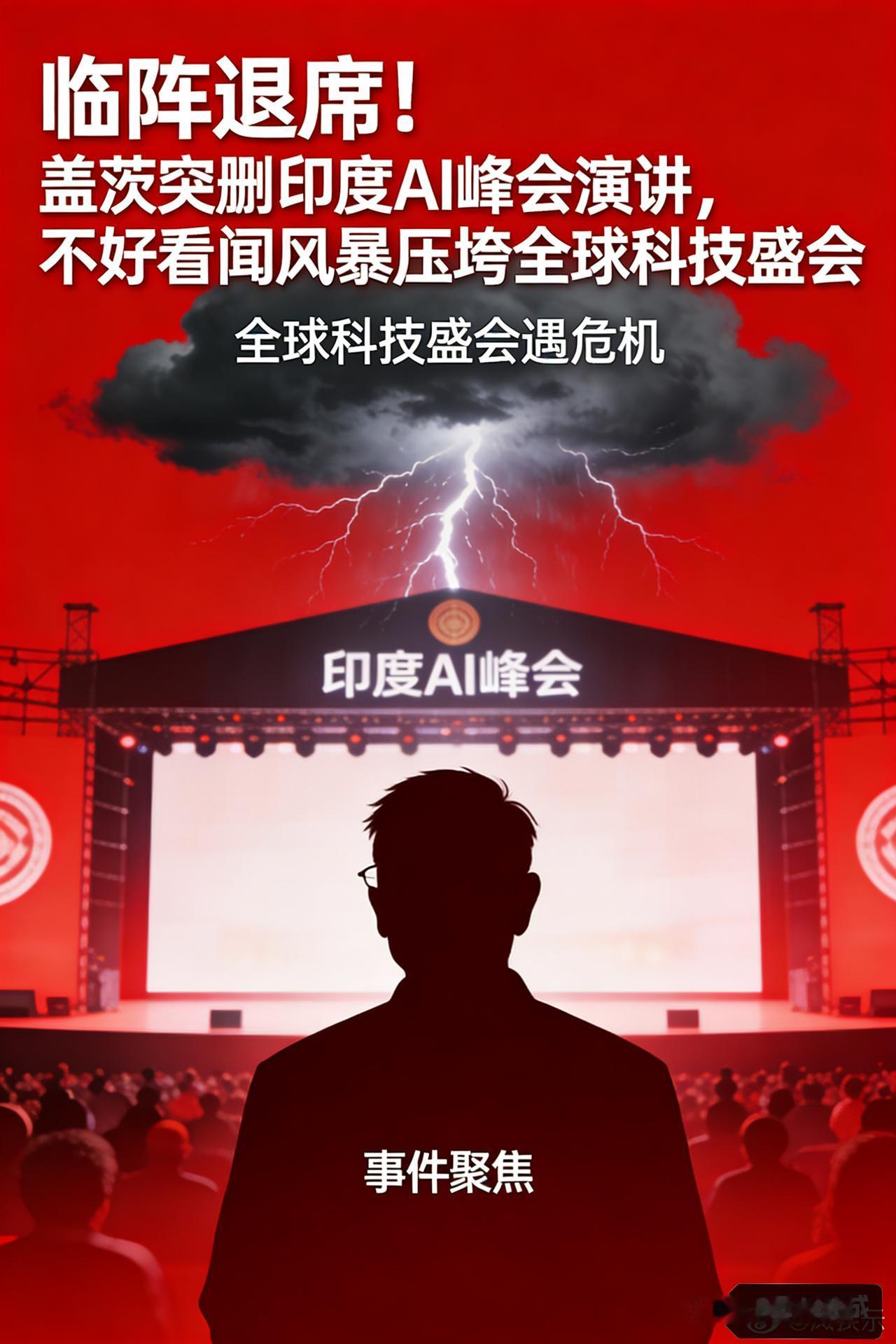 临阵退席！盖茨突删印度AI峰会演讲，丑闻风暴压垮全球科技盛会
 
据新加坡《联合