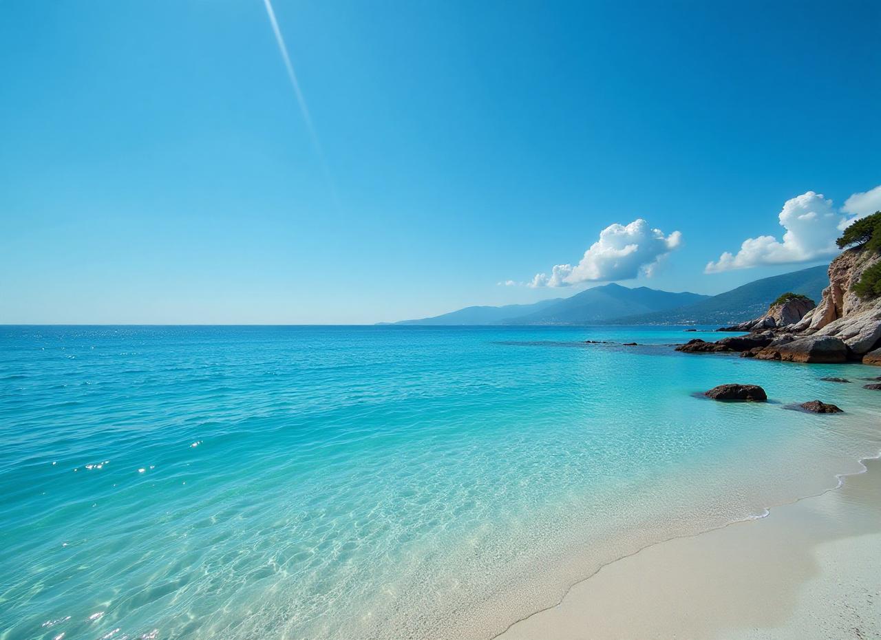 分享一张今天天空的照片碧海蓝天，海天一色，美轮美奂。