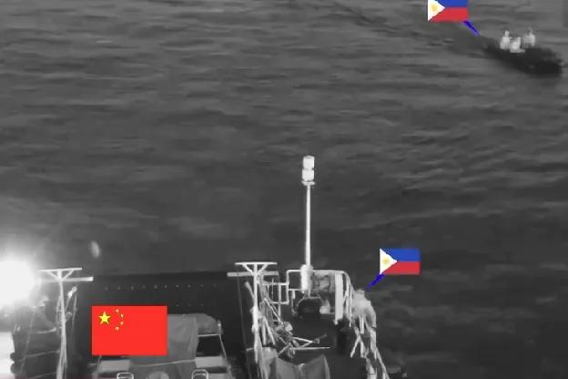 8月22日，香港《南华早报》报道:“中国海警发言人甘羽表示，菲律宾非法坐滩舰释放