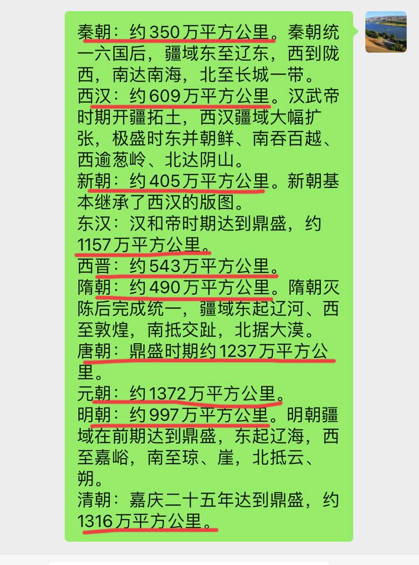 我国大统一王朝究竟当时有多大地盘，原来与我们想象的差距很大。
大秦统一六国，才3