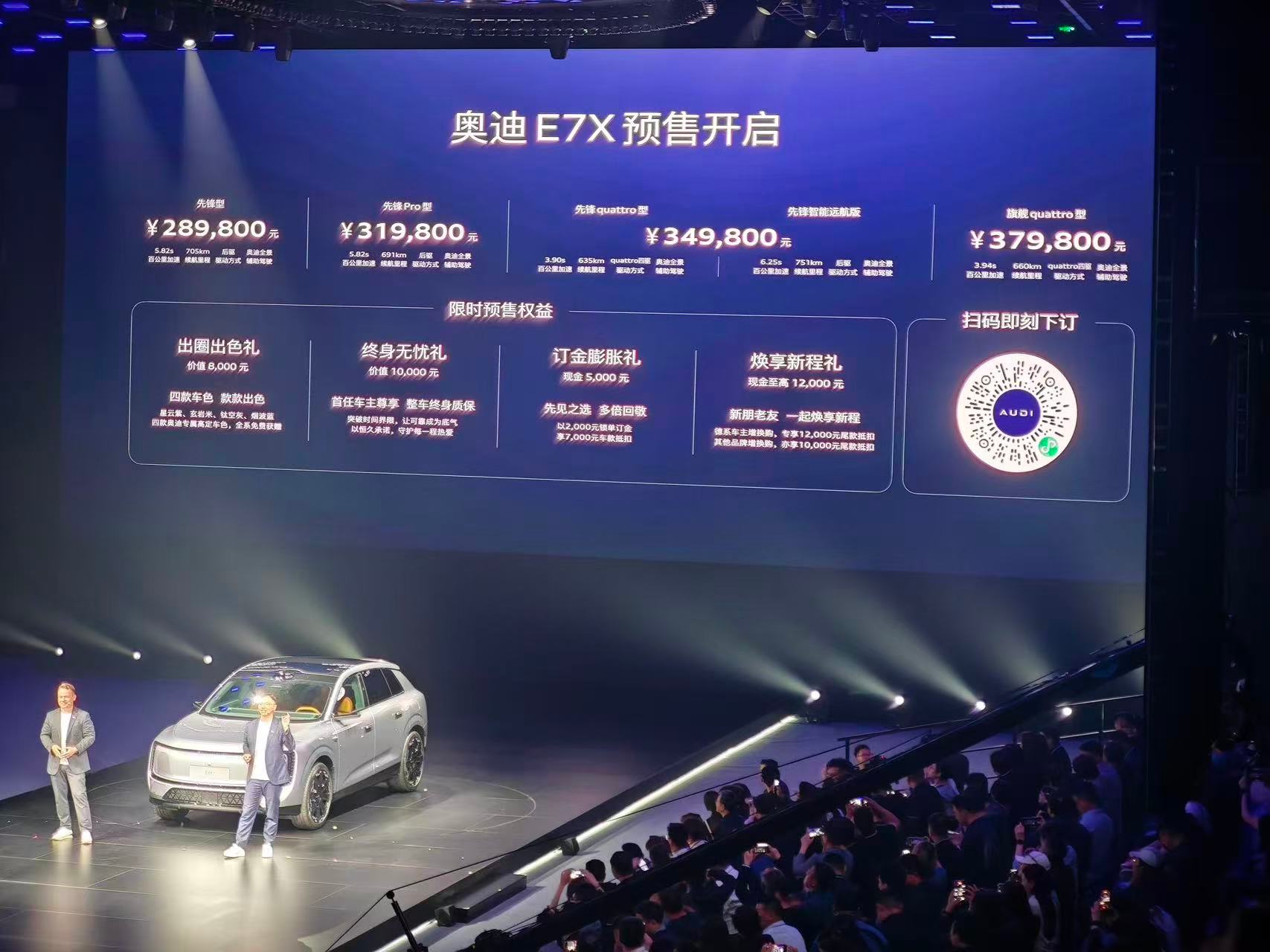 奥迪E7X预售28.98万元起不得不说，奥迪是真的把中国用户研究明白了。中国用户