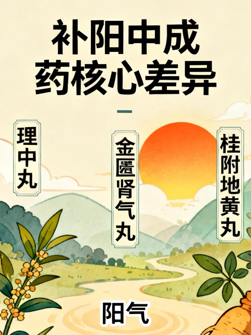 同样是补阳气，理中丸、金匮肾气丸、桂附地黄丸等9个中成药的核心却不一样

一说补