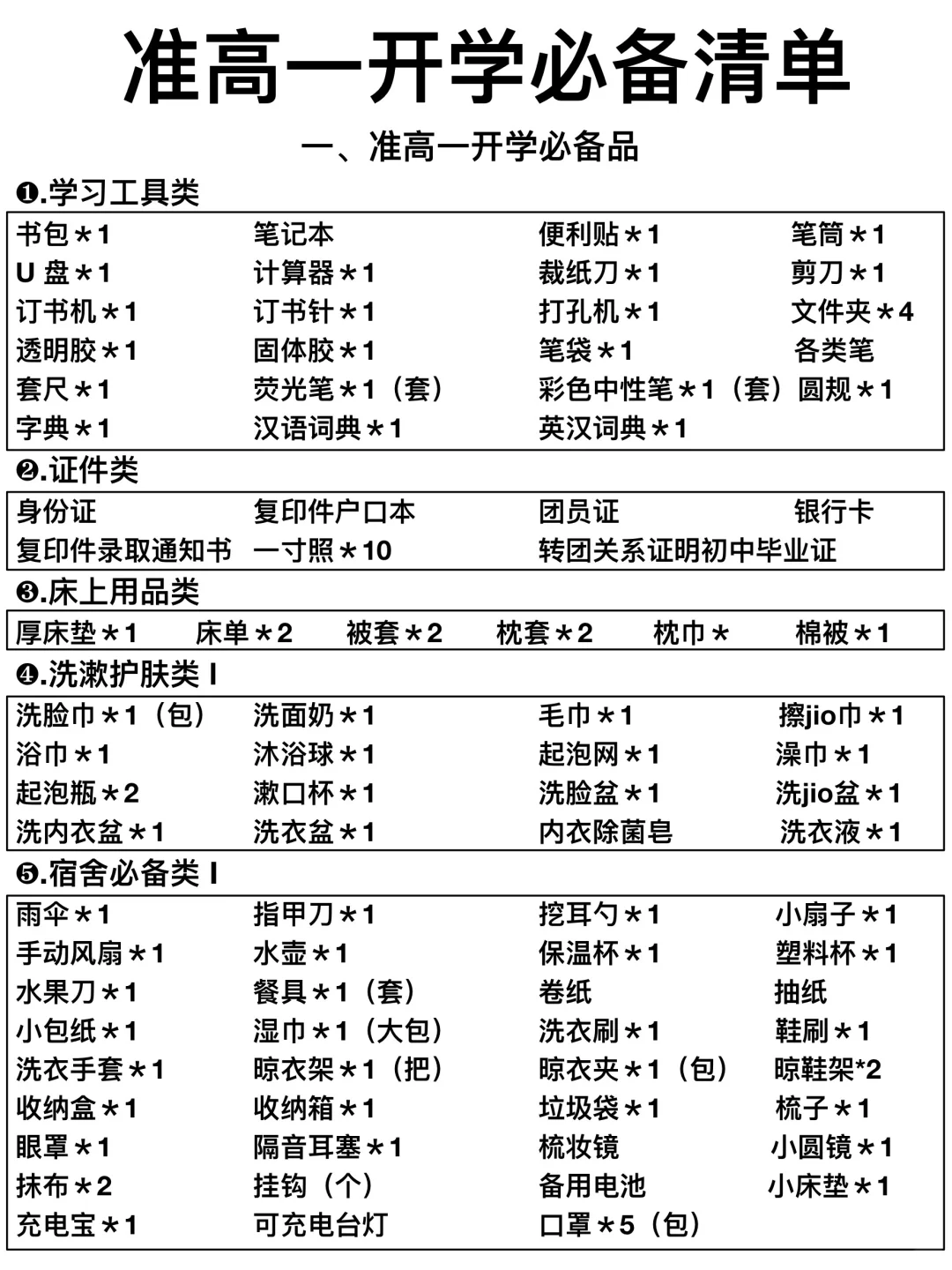 巨巨巨全‼️新高一入学必备！不看后悔系列！