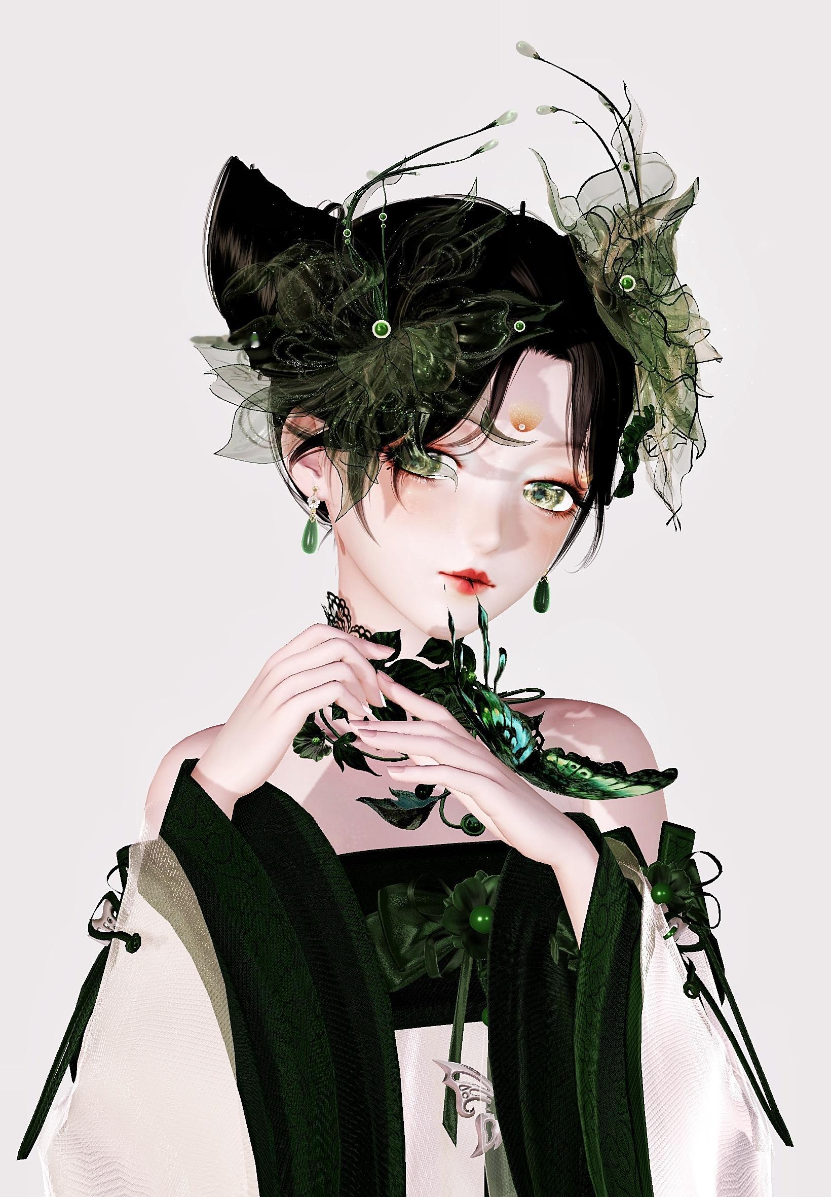 绘安酌春深翠Nikki-5I8EV9rez9jLx8闪耀暖暖神谕花庭闪耀暖暖搭配