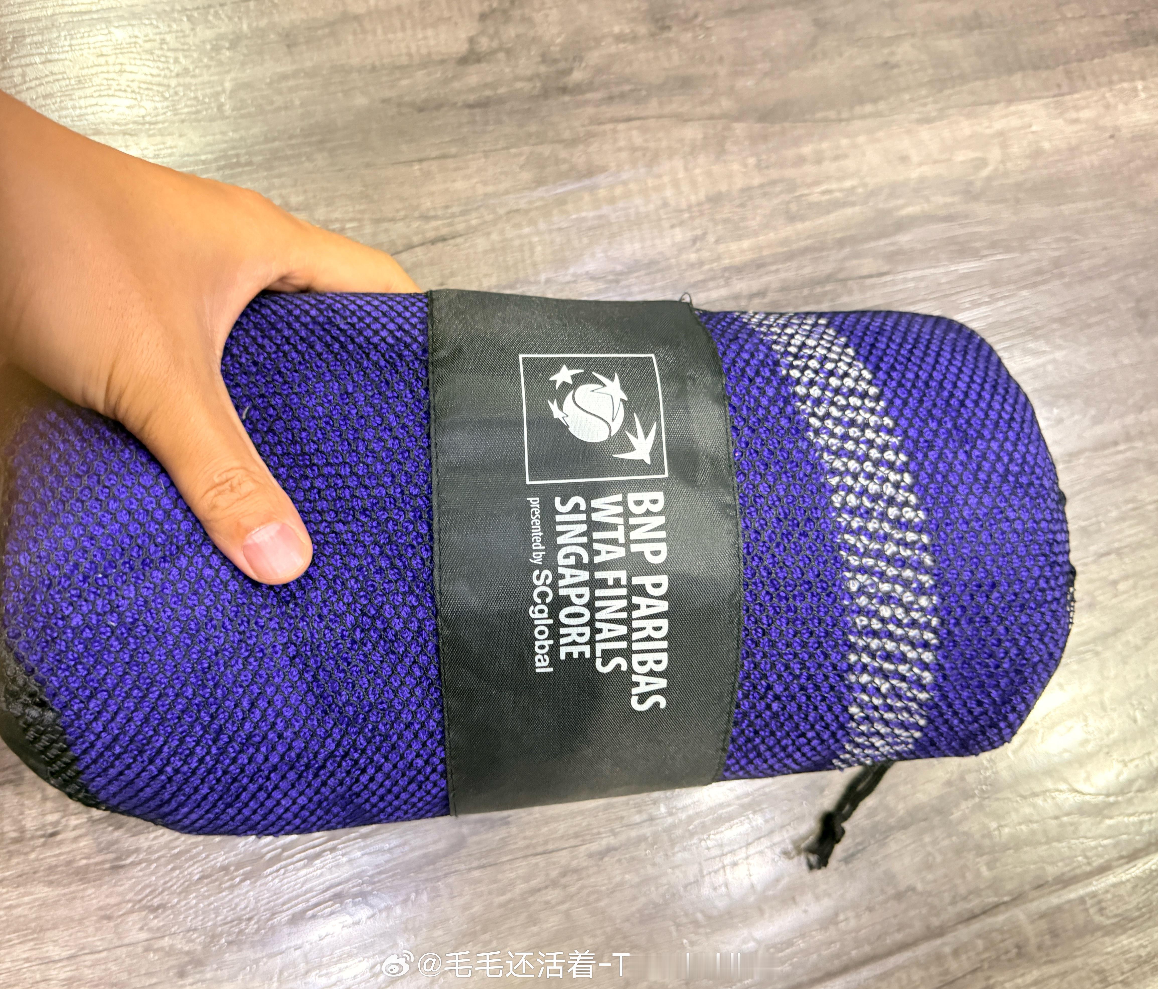 2018年在新加坡年终总决赛买的毛巾，一直没打开过。当圣诞节礼物抽给大家吧！钻粉