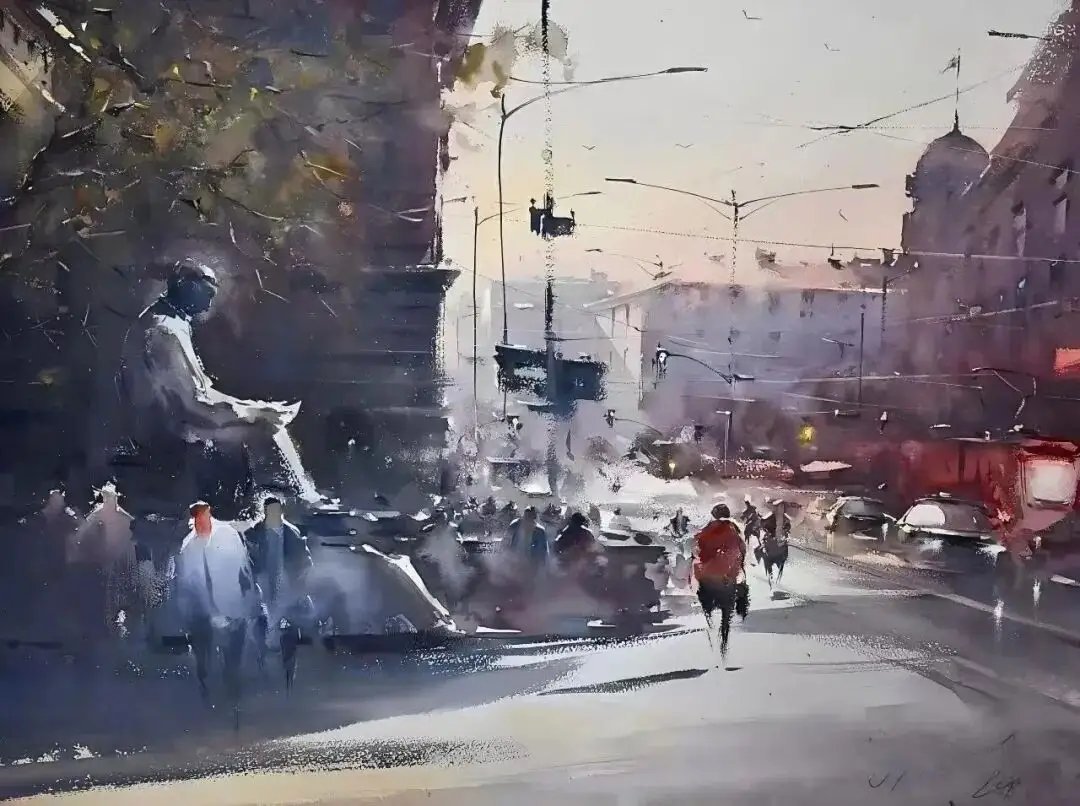 欧洲街巷｜水彩大师Dusan Djukaric绘画作品欣赏遇见艺术遇见美好绘画