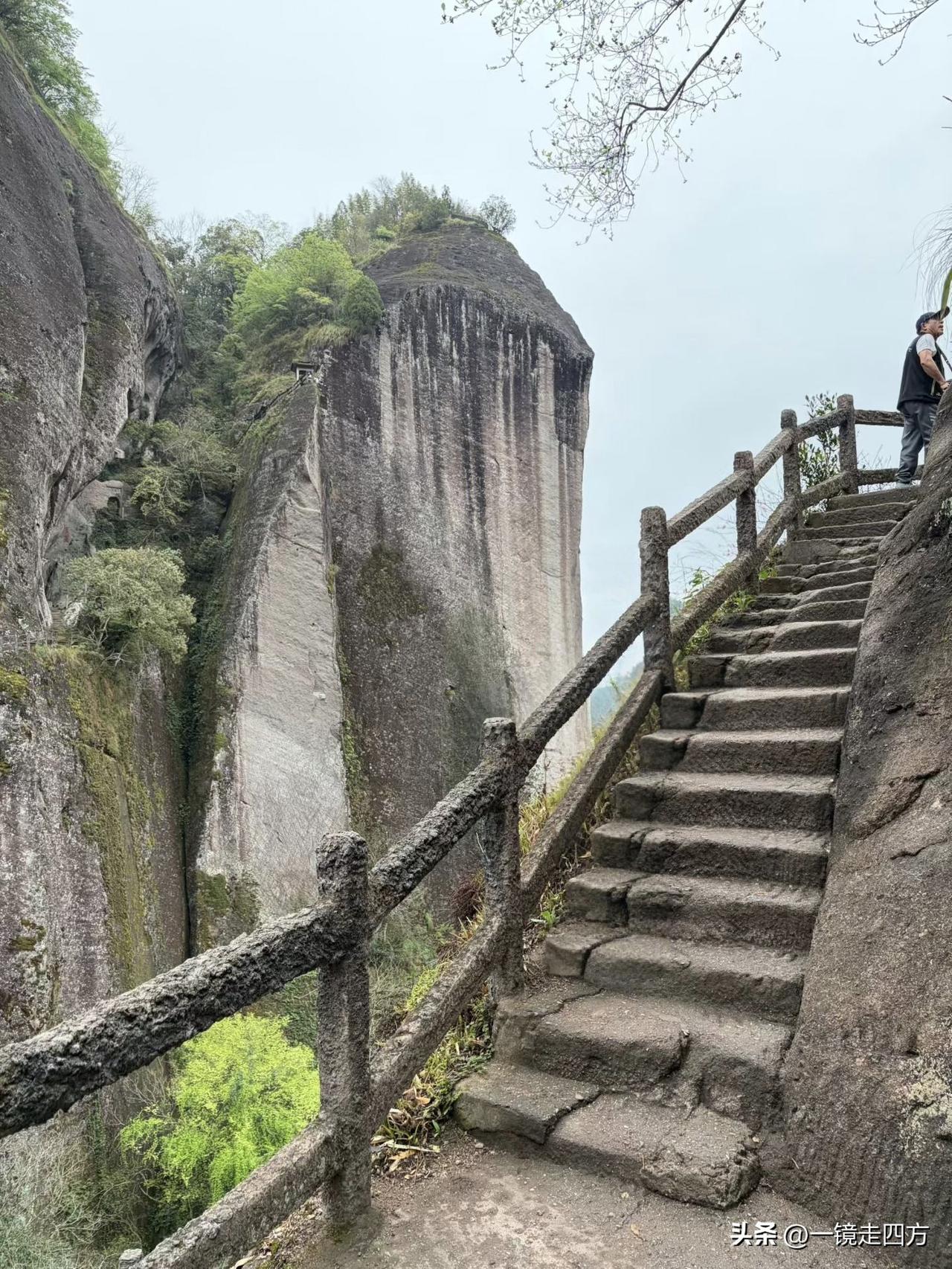 武夷山，三三秀水清如玉，六六奇峰翠插天，漫步其中，抬头是青山，低头是绿水，登上天