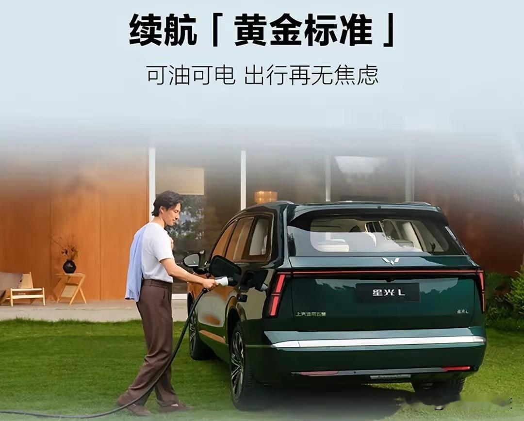 五菱搞了台“大六座”插混SUV叫星光L，看尺寸有点意思。车长近5米，轴距2950