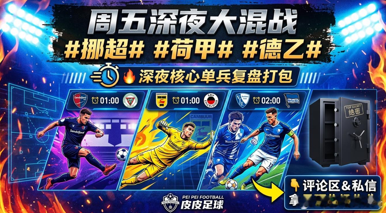 挪超荷甲德乙 周五深夜多赛区连轴转，皮皮的独家核心合集思路已经打包好了！今晚是标