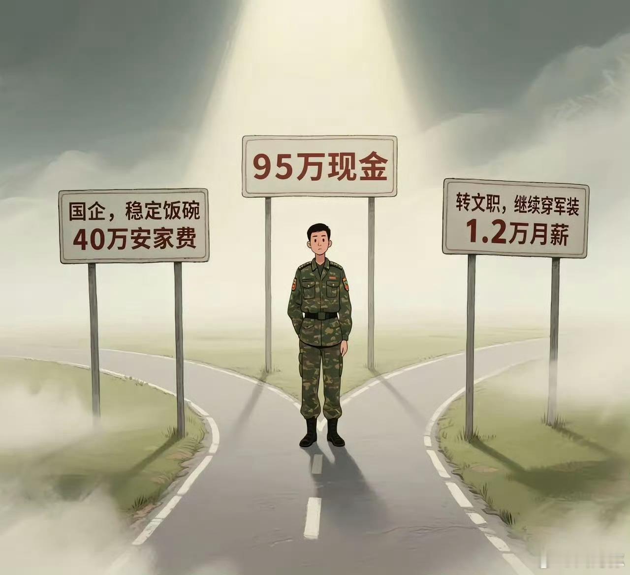 网友求助：16年军旅生涯三岔口，该怎么选？ ​​​