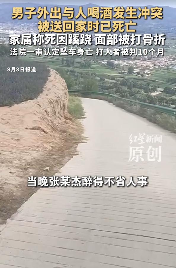 甘肃陇西，一47岁男子外出喝酒与同饮者发生冲突被打伤，深夜被送回家时已冰凉僵硬，