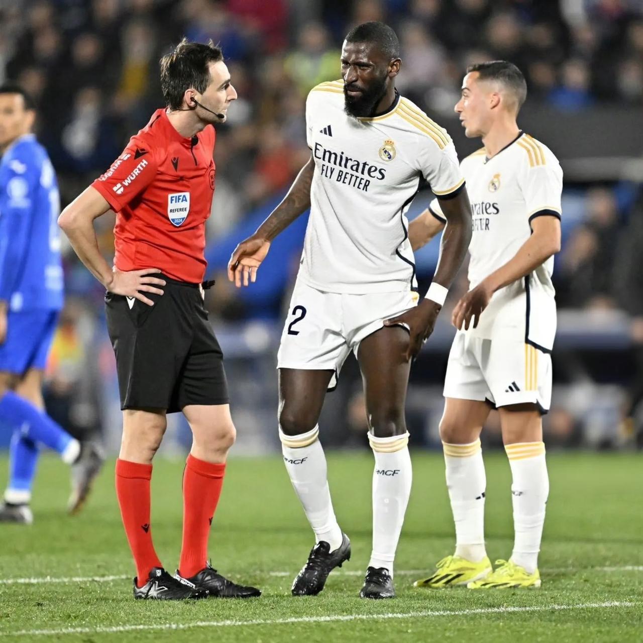 吕迪格伤了，皇马没正牌中后卫可用了！
纳乔加上两个老伤号阿拉巴、米利唐，皇马的四