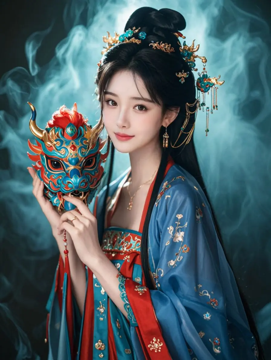 AI神秘汉服颜 原来ai写真可以这么美 人生总得有一套ai写真吧 谁拍...