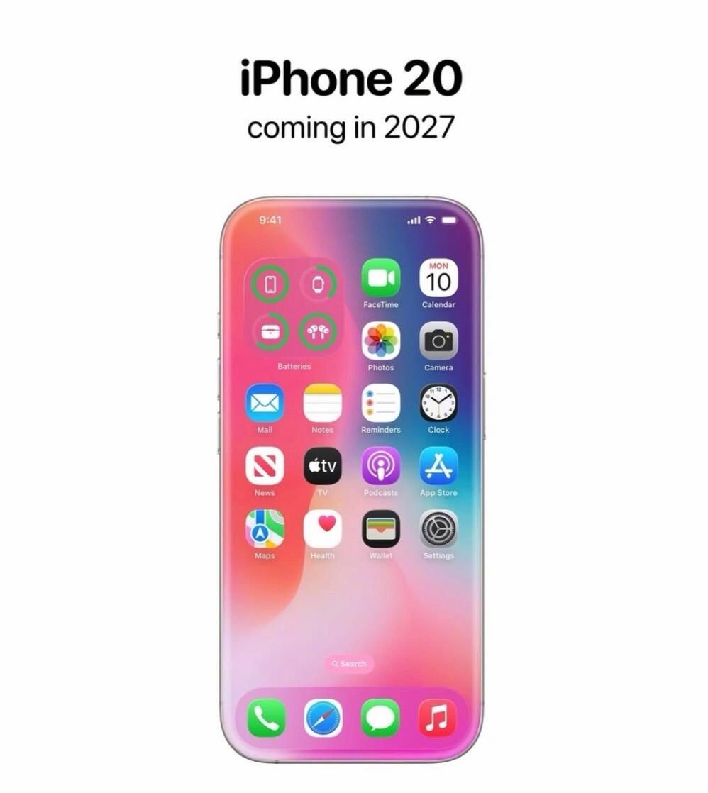 iPhone20原型机偷跑如果iPhone20是这个外观，你们心动了吗