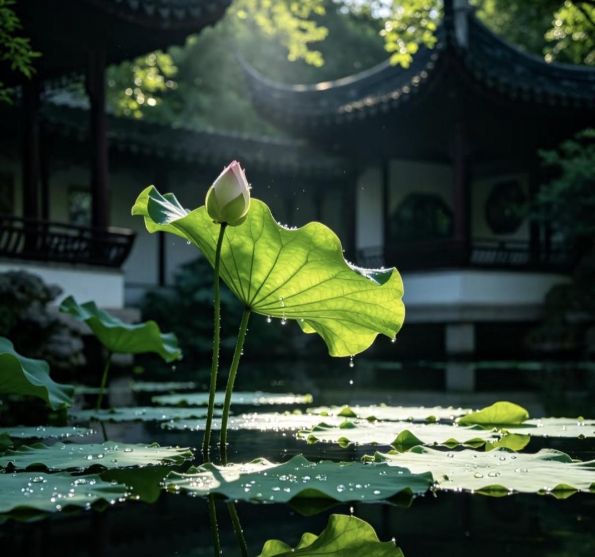 《阮郎归·吟蝉》
高枝彻响意何痴，声声称不知。
夏深荫薄力难支，悲鸣树上栖。
林