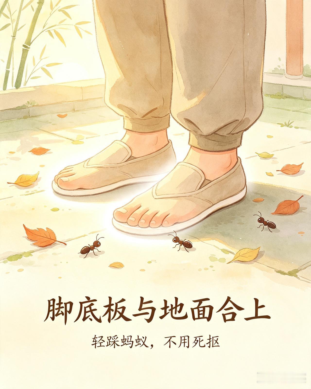 练太极，要知道踩蚂蚁的妙法子！

​拳理真传​
“脚趾抓地”四个字，坑了不少站桩