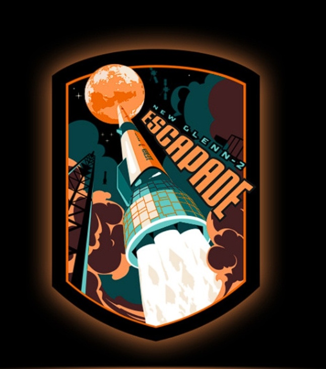 任务标识！商业航天﻿ ﻿航天 【蓝色起源新格伦火箭的第二次试飞】今天，蓝色起源正