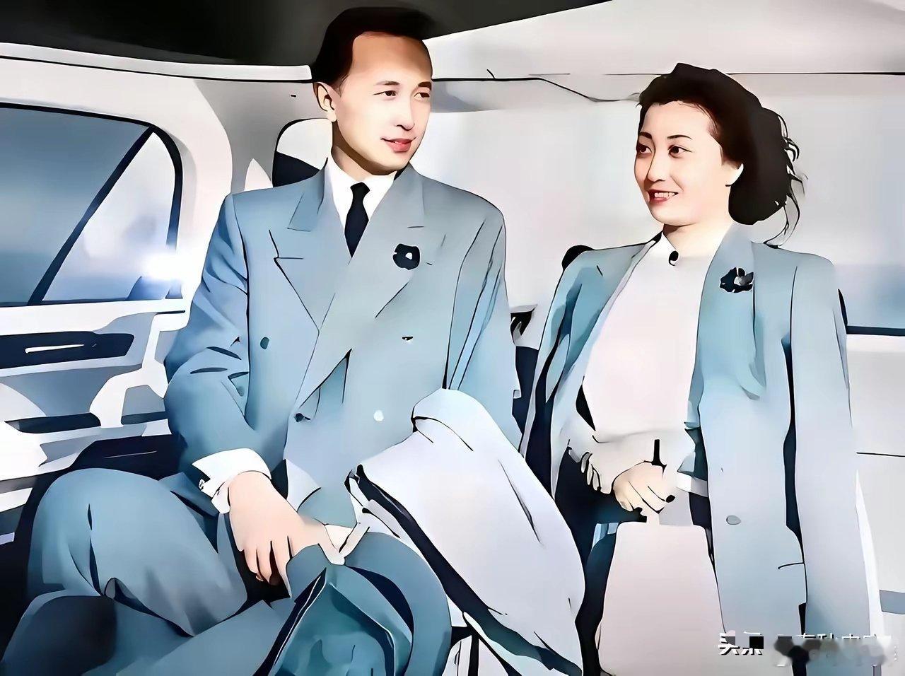 1947年，新婚燕尔的钱学森和蒋英的一张合影。那时，钱学森，儒雅帅气，浑身都透露