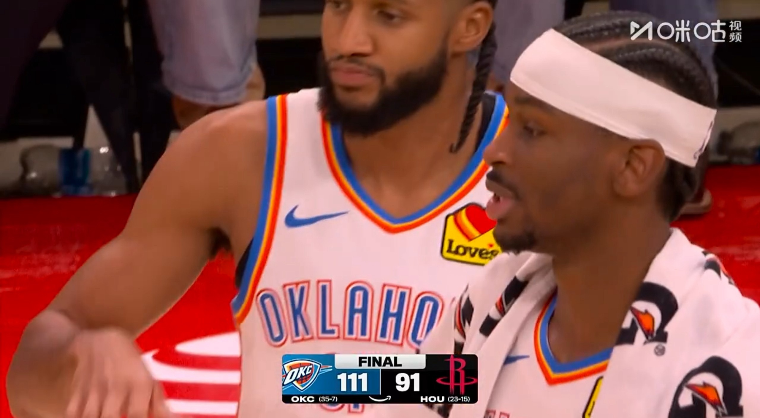 打不过很正常，最近这火箭能打过才有鬼了雷霆vs火箭