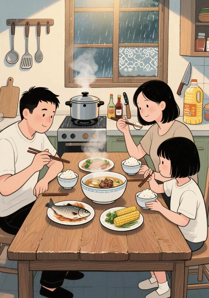 快一年没回家了，
最先开始不舒服的不是我的心，
而是我的胃，外卖吃腻了，餐馆也吃