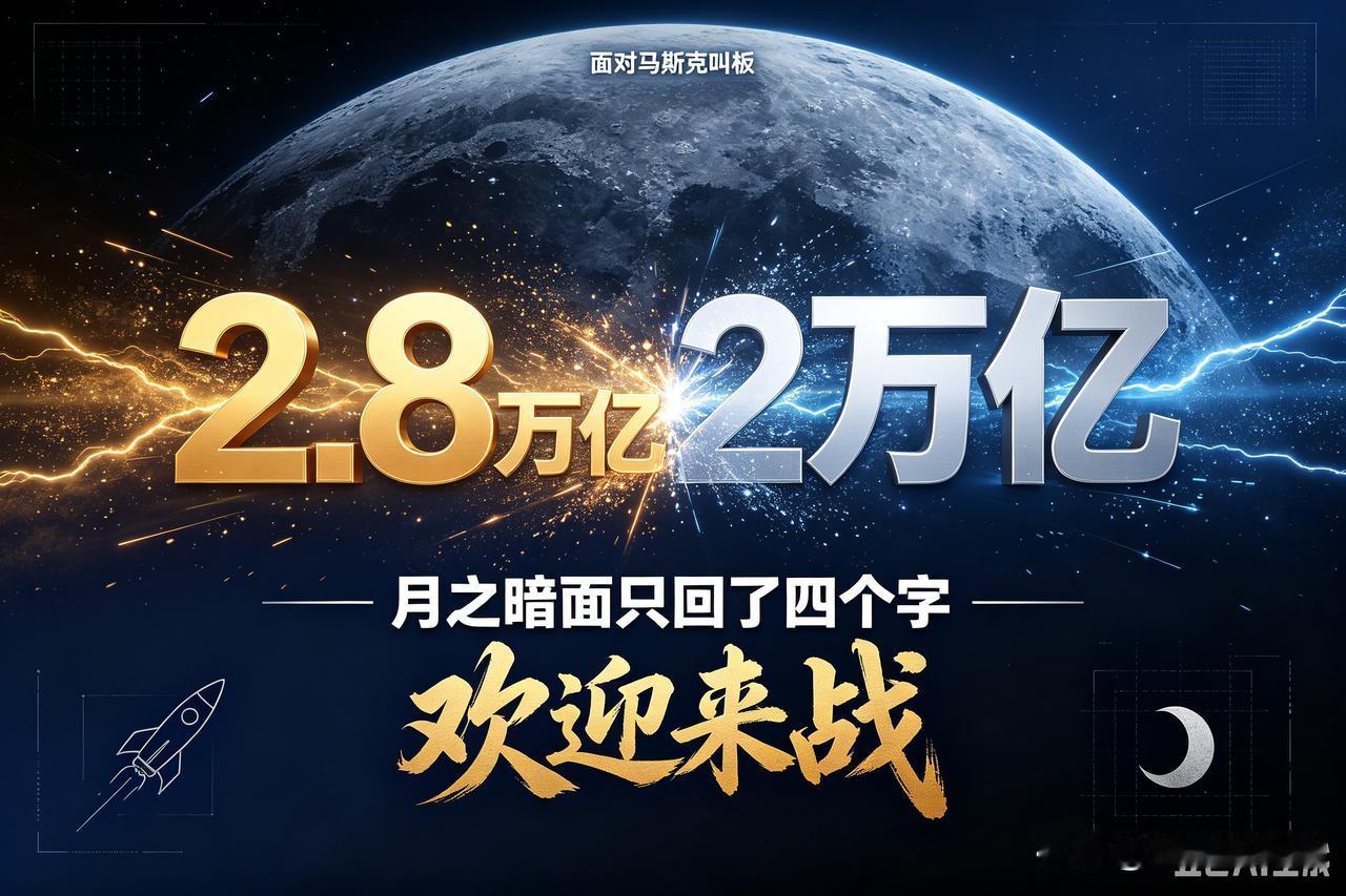 2.8万亿对2万亿！面对马斯克叫板，月之暗面只回了四个字：欢迎来战

昨晚（7月