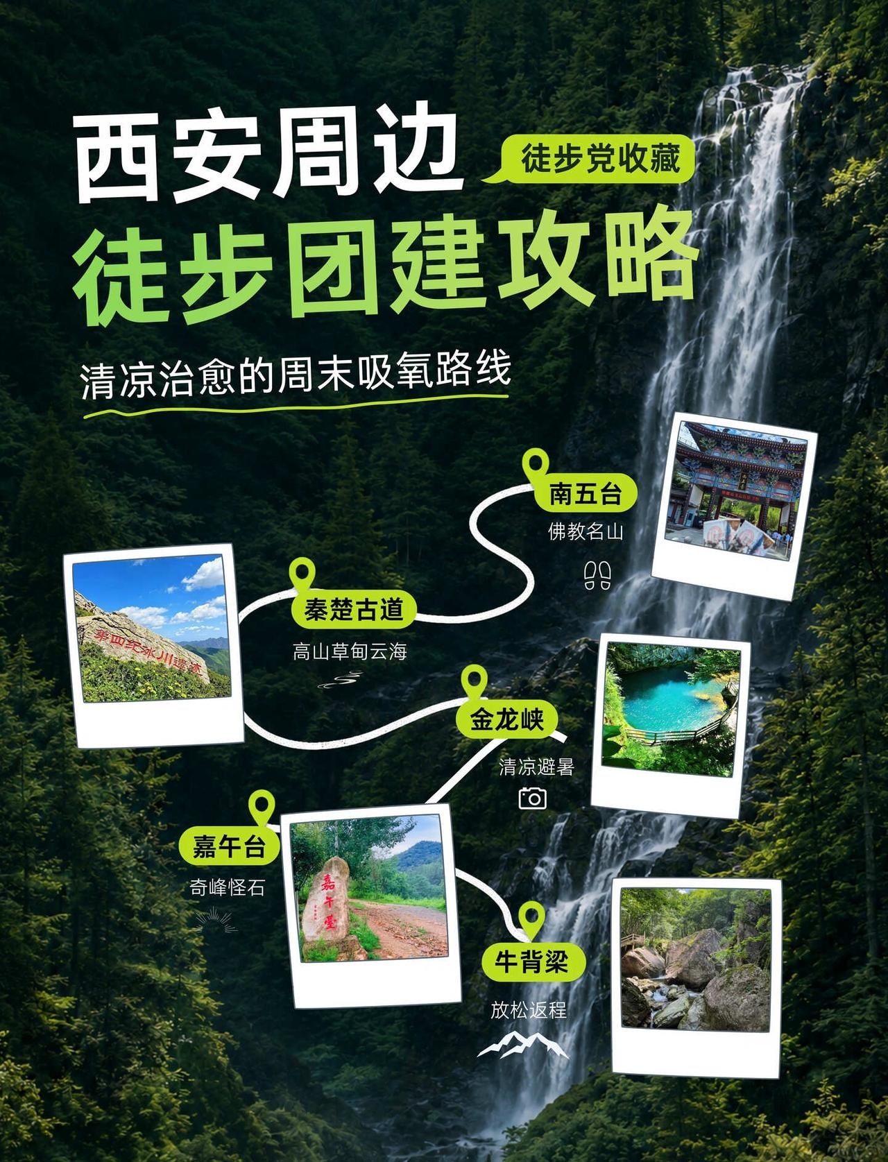 徒步团建别愁了！5条秦岭景区路线直接抄
西安公司团建还在愁去哪儿？
终于不封山控