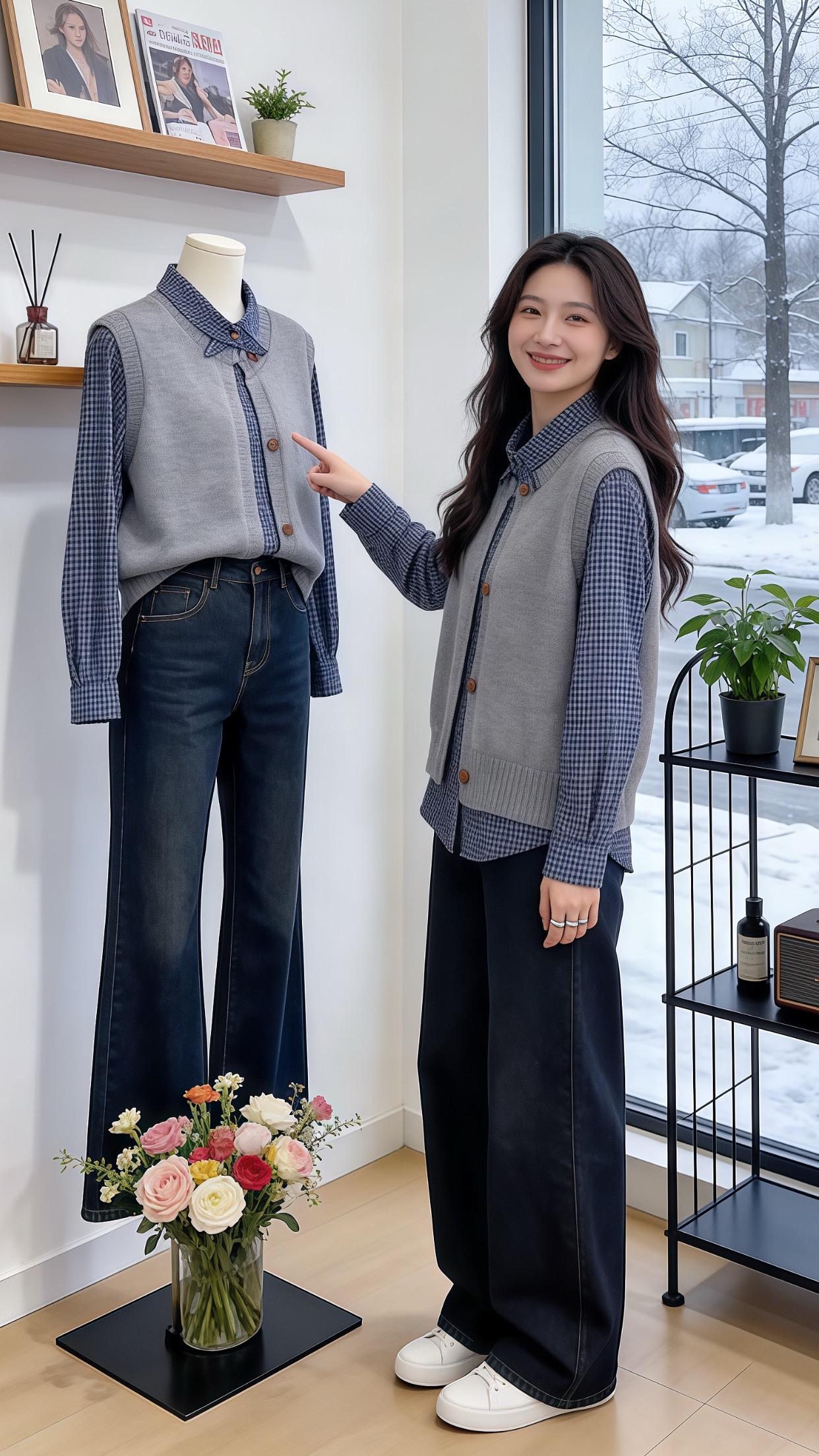 韩系穿搭 大码女装 冬日穿搭一周不重样 胖妹妹的冬季有效穿搭 梨形身材...