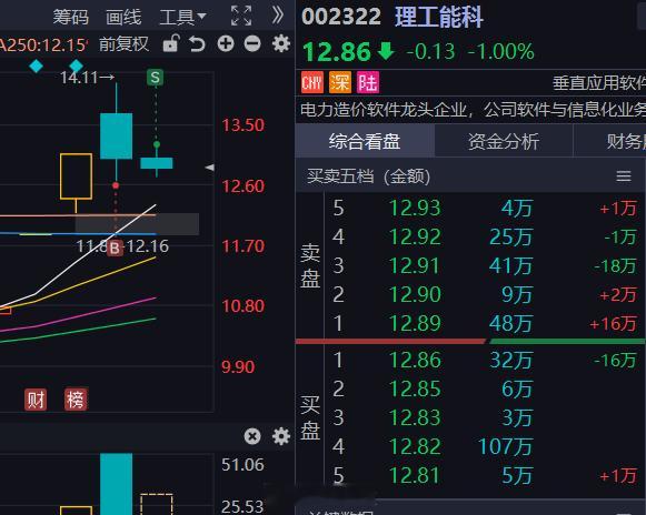 理工能科 sz002322[股票] 昨天神奇和它平铺，竞价走人 