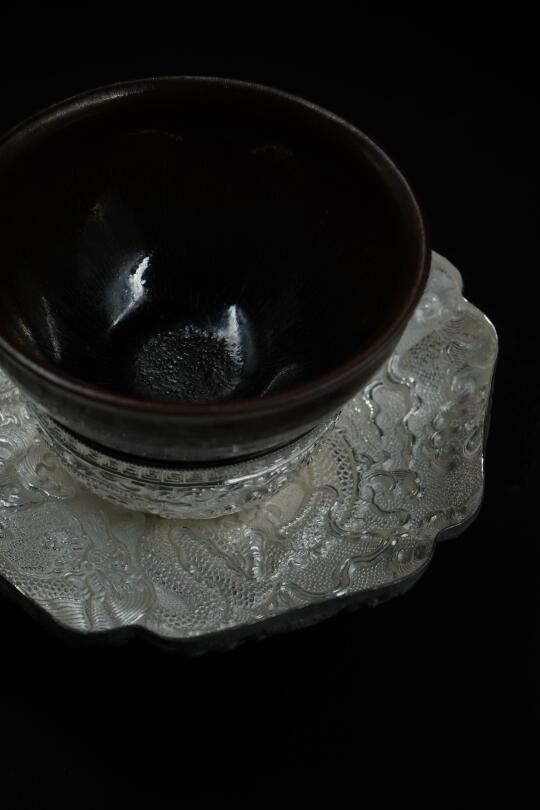 造物｜点茶盏托 永乐云龙 海龙葵瓣